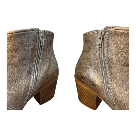 Paul Green Metallic Leather Bootie Women US size 8.5 - Picture 5 of 8